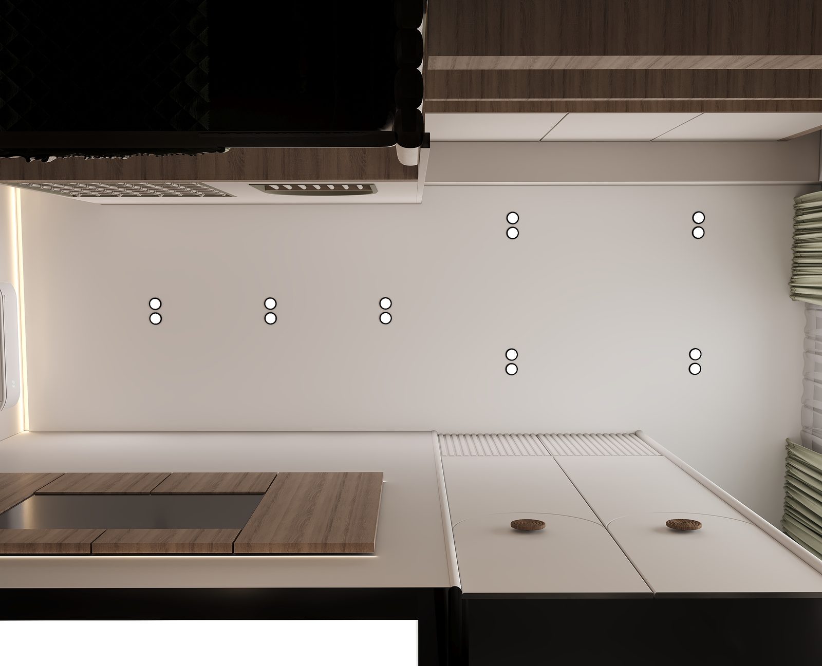 88 m² apartment — modern interior — Master bedroom. Interior view 10