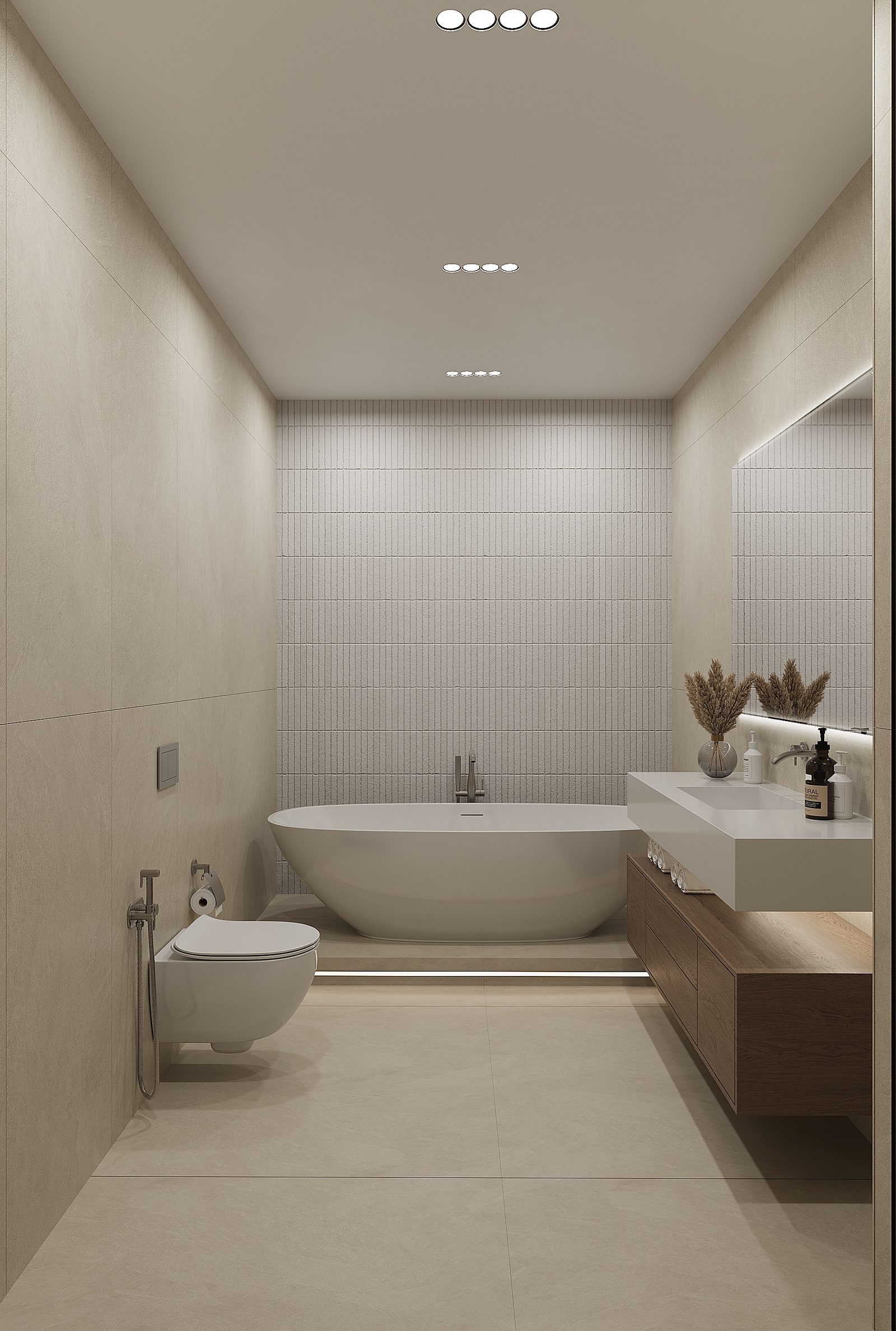 Apartment in Port Baku — modern interior — Bathroom. Interior view 8
