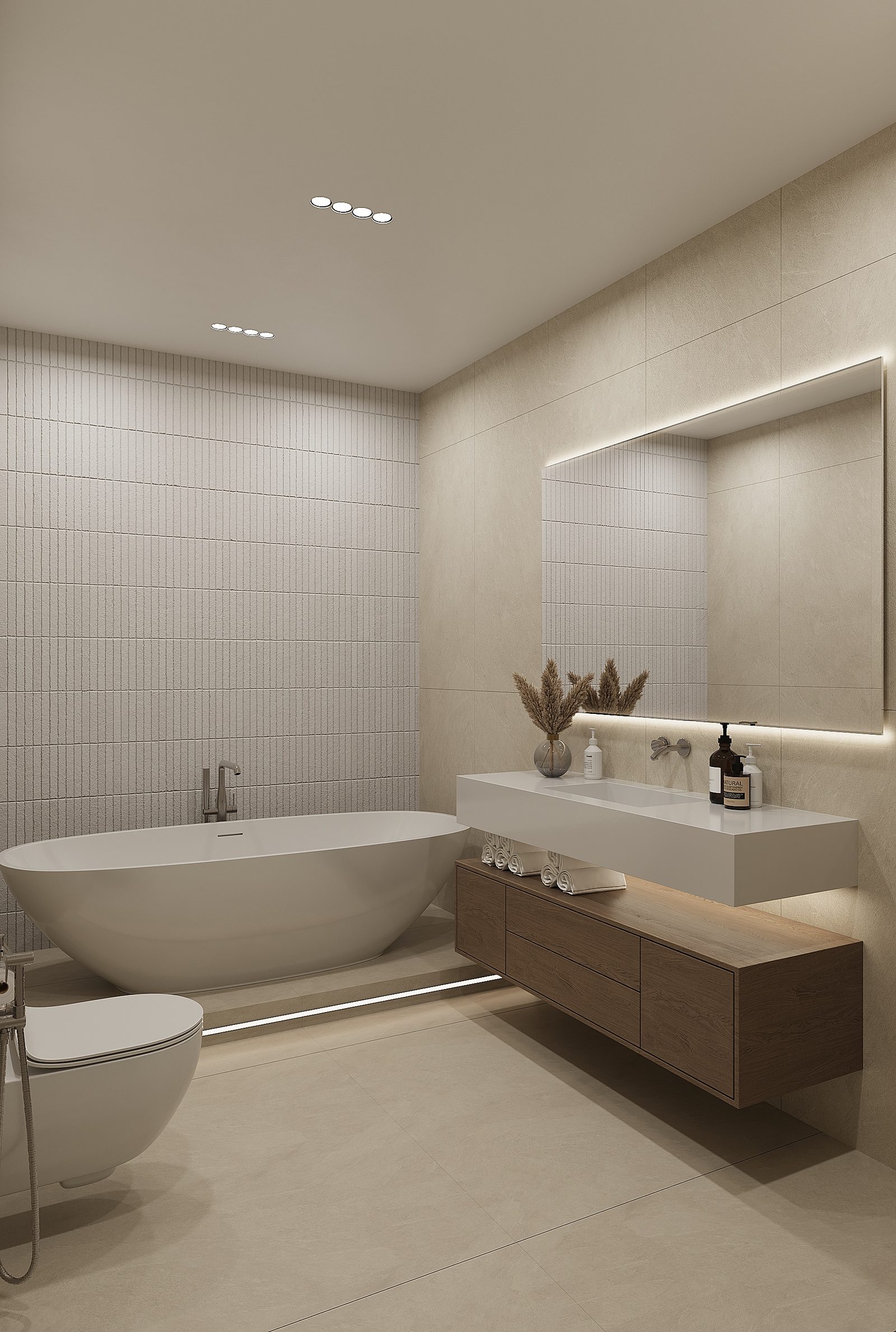Apartment in Port Baku — modern interior — Bathroom. Interior view 9