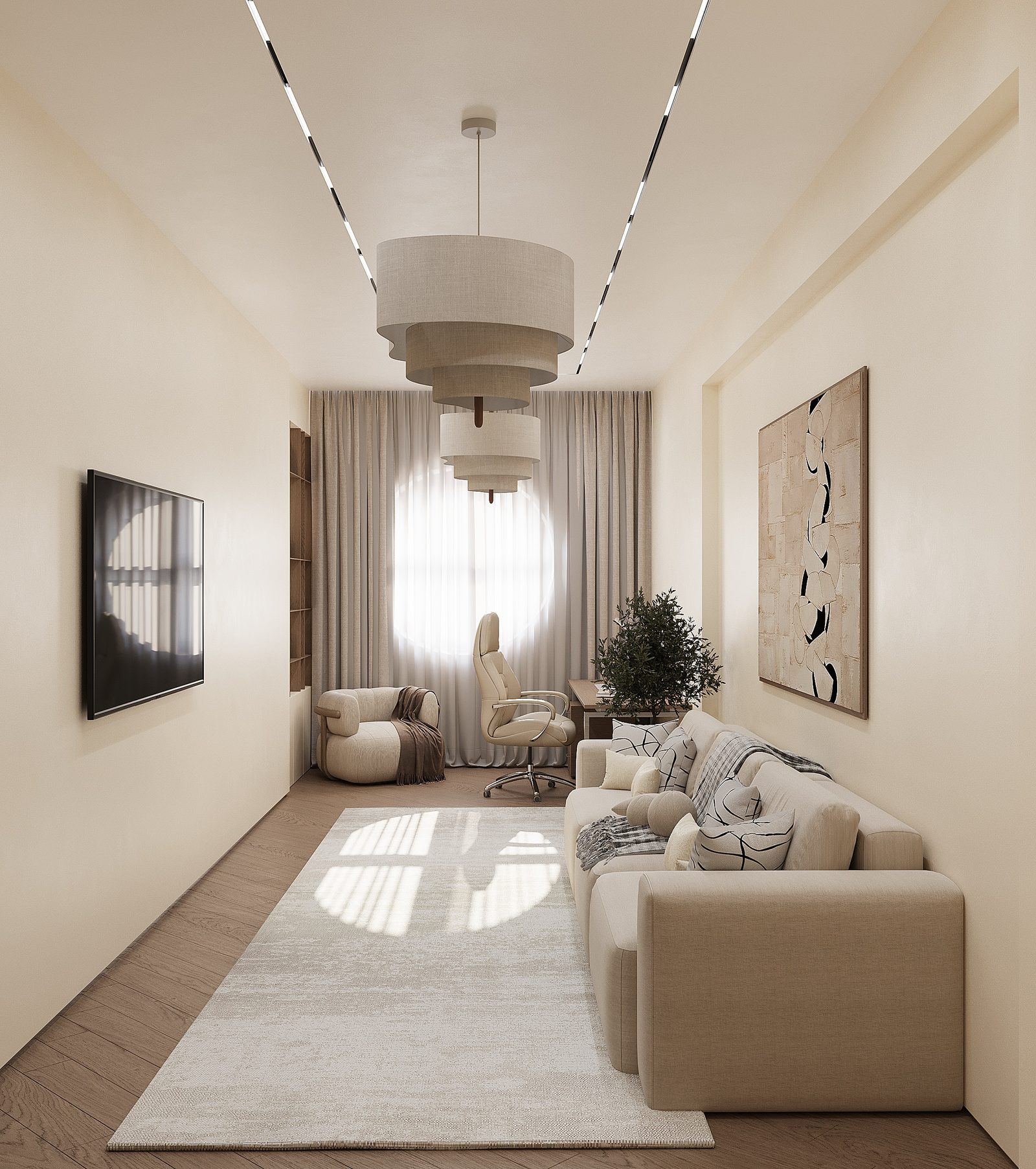 Apartment in Port Baku — modern interior — interior view 14