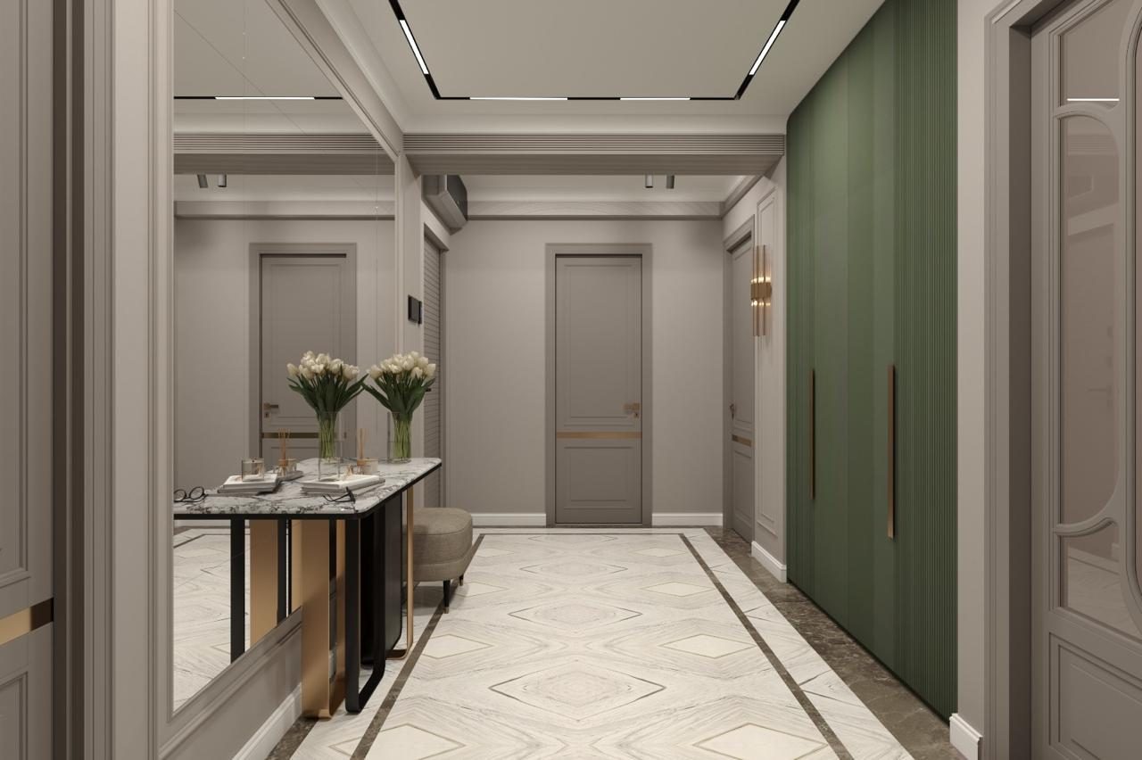 Квартира 115 м² — неоклассика — Прихожая. Вид интерьера 2