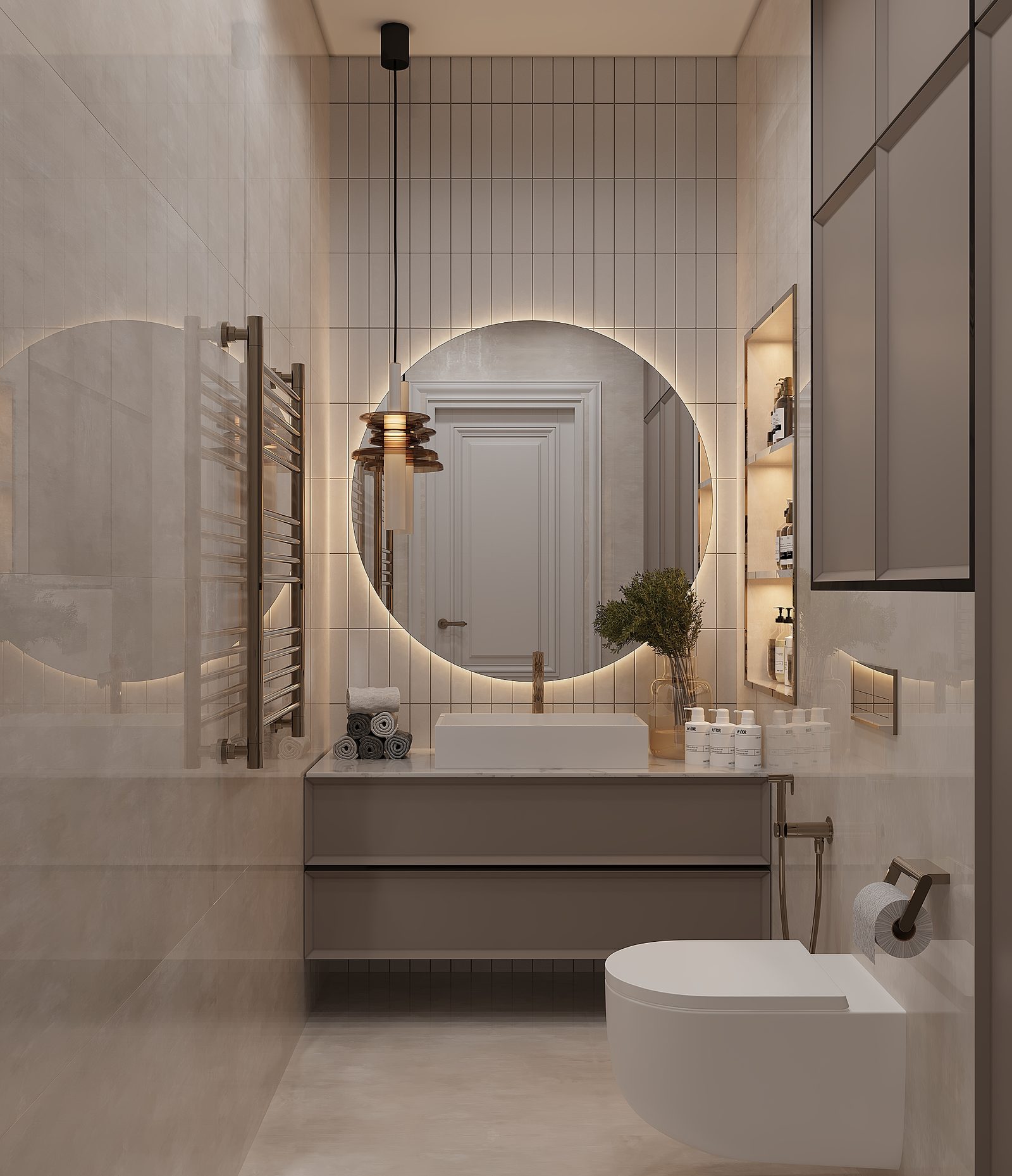 152 m² mənzil layihəsi — Neoklassika — Sanuzel. İnteryer görüntüsü 8
