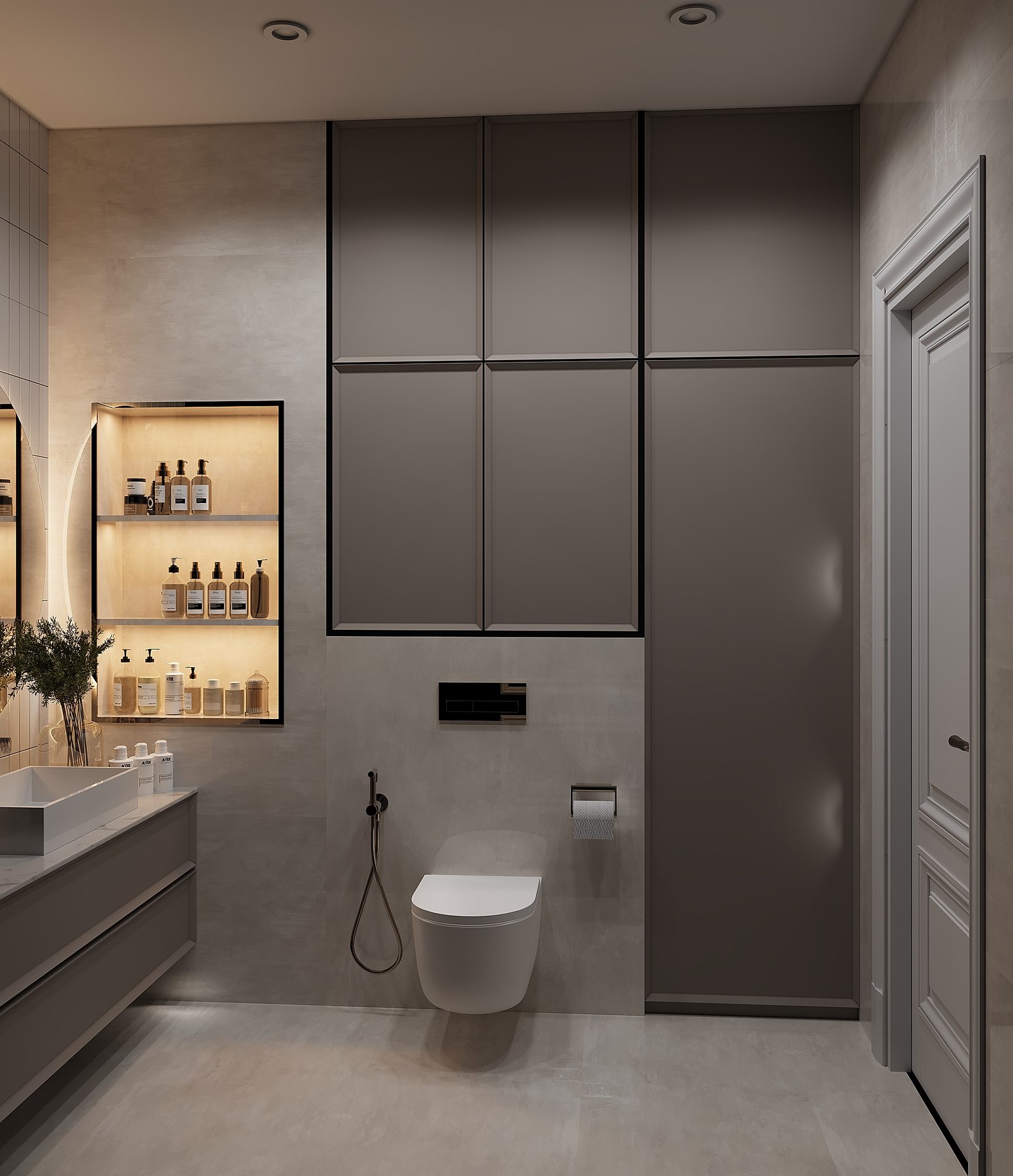 152 m² mənzil layihəsi — Neoklassika — Sanuzel. İnteryer görüntüsü 9