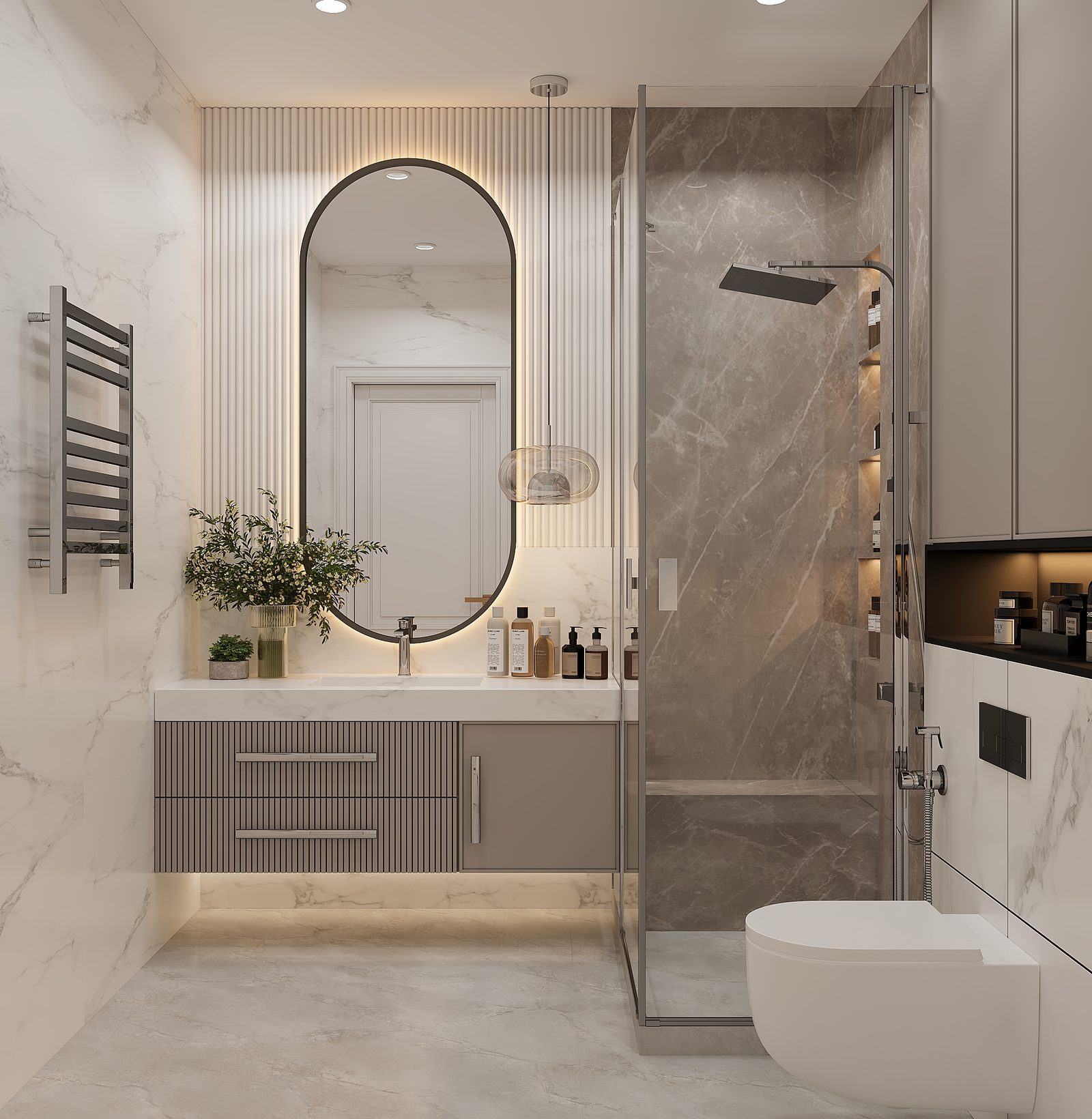 152 m² mənzil layihəsi — Neoklassika — Sanuzel. İnteryer görüntüsü 10