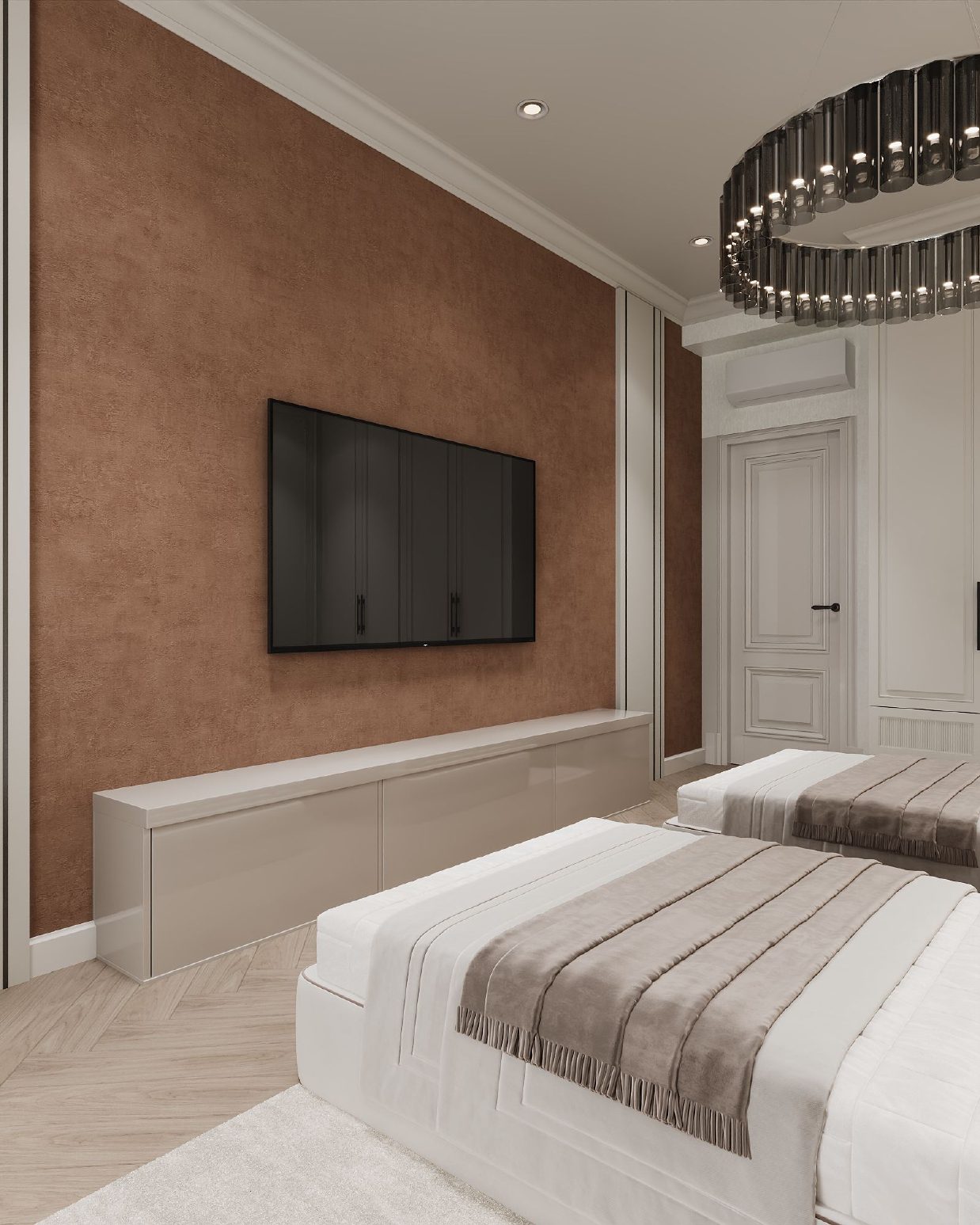 152 m² mənzil layihəsi — Neoklassika — Uşaq otağı. İnteryer görüntüsü 7