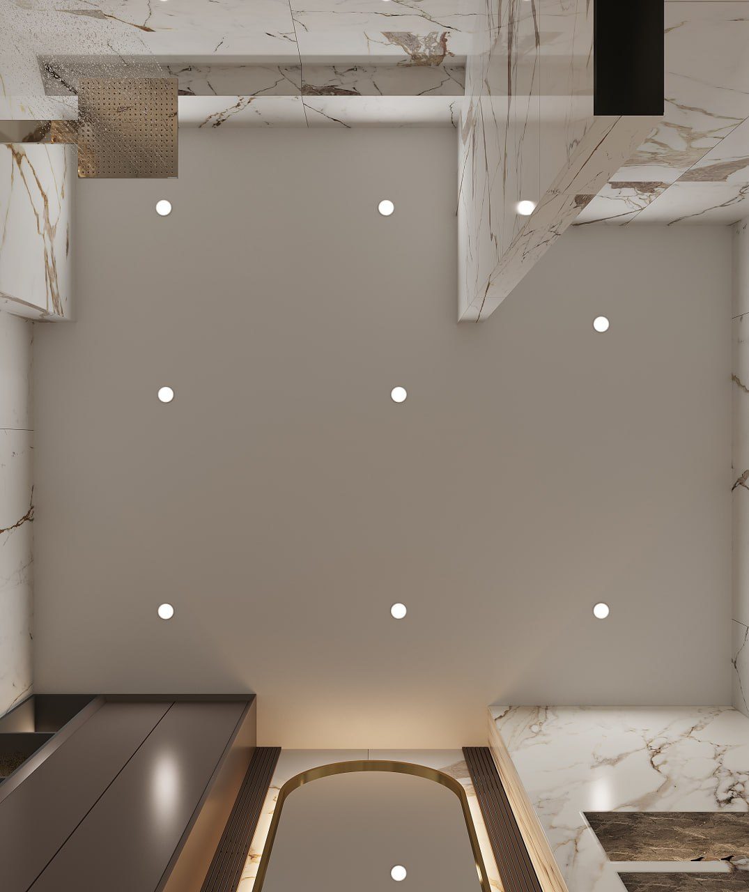 155,4 m² mənzil layihəsi — Neoklassika — Sanuzel. İnteryer görüntüsü 11