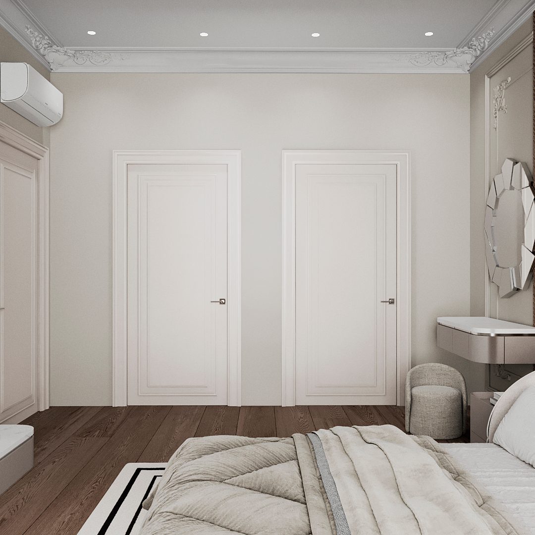 Квартира 197,9 м² — неоклассика — Спальня. Вид интерьера 6