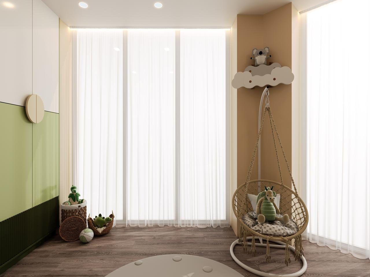 334 m² mənzil layihəsi — Neoklassika — Əsas yataq otağı. İnteryer görüntüsü 7