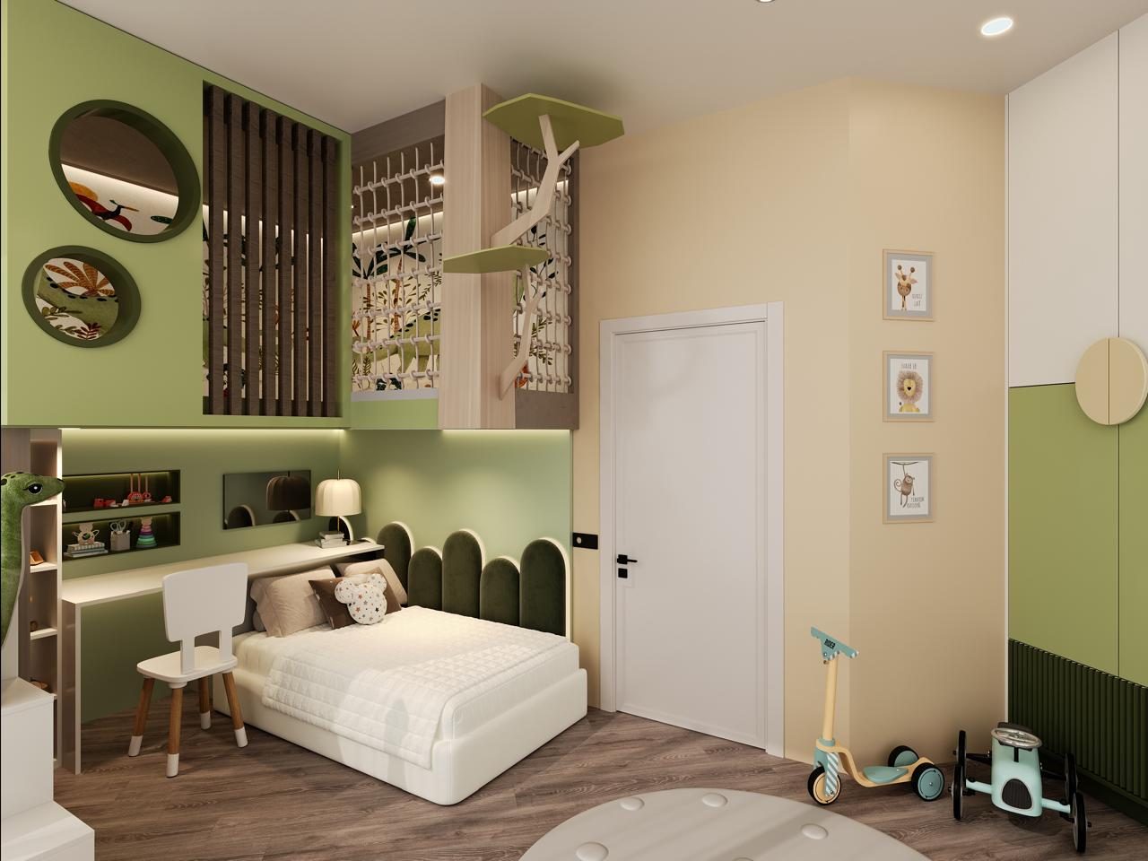 334 m² mənzil layihəsi — Neoklassika — Əsas yataq otağı. İnteryer görüntüsü 8
