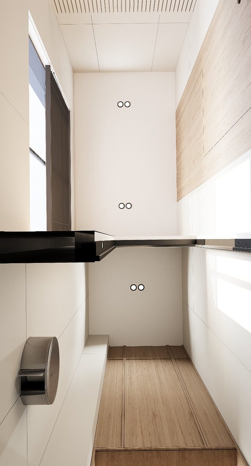 Office interior project — Bathroom. Interior view 4
