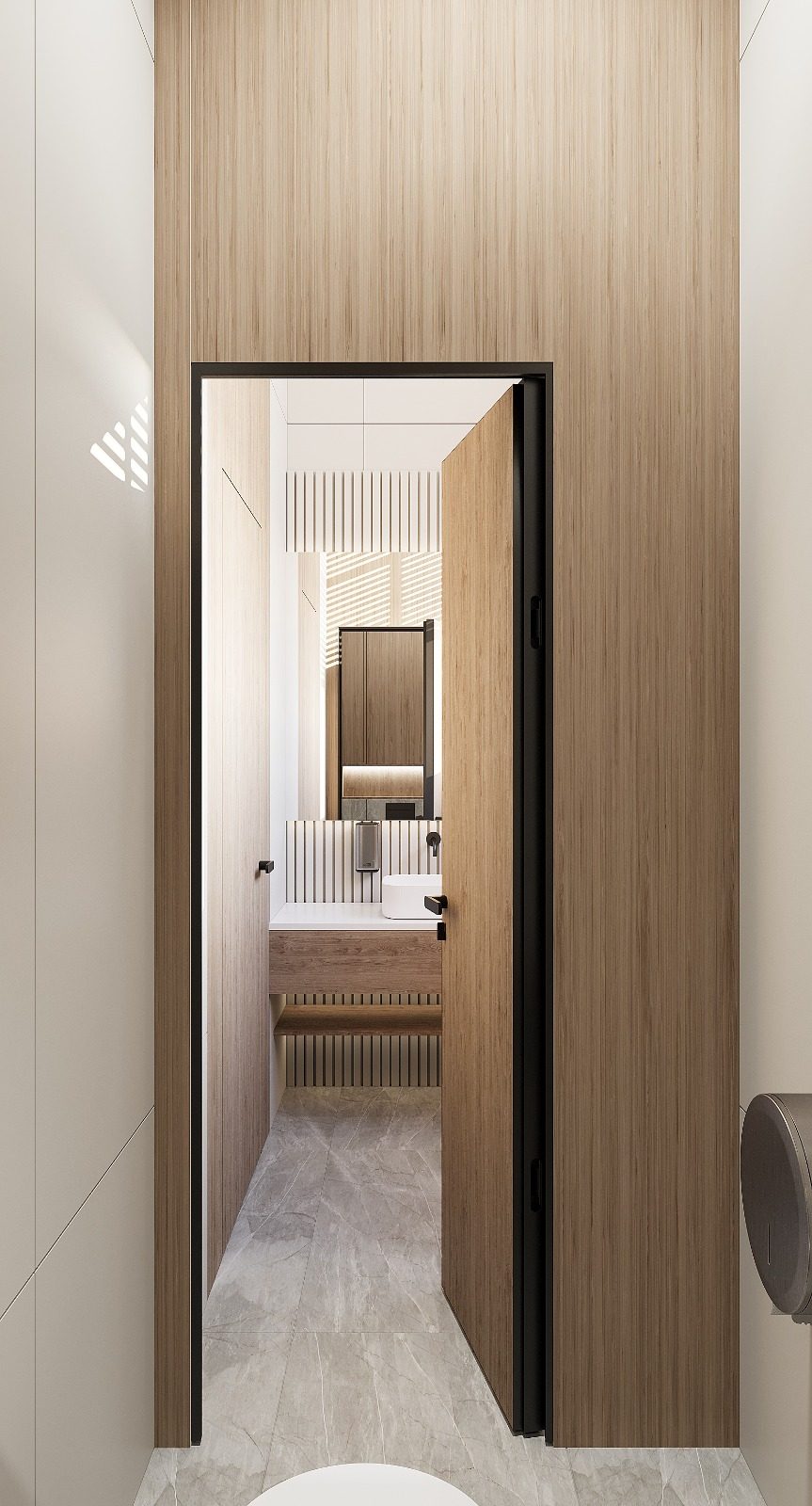 Office interior project — Bathroom. Interior view 5