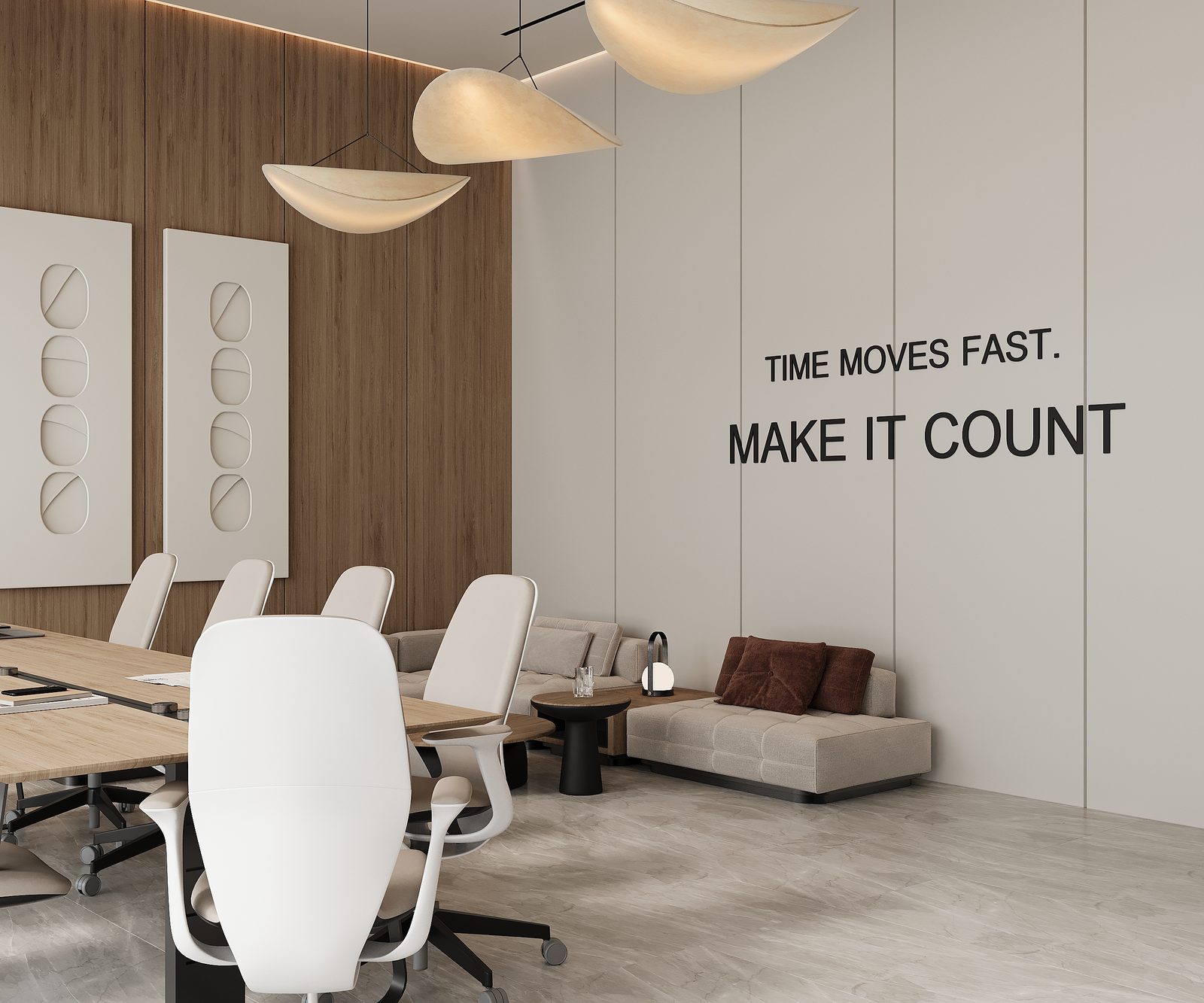 Office interior project — Study. Interior view 9