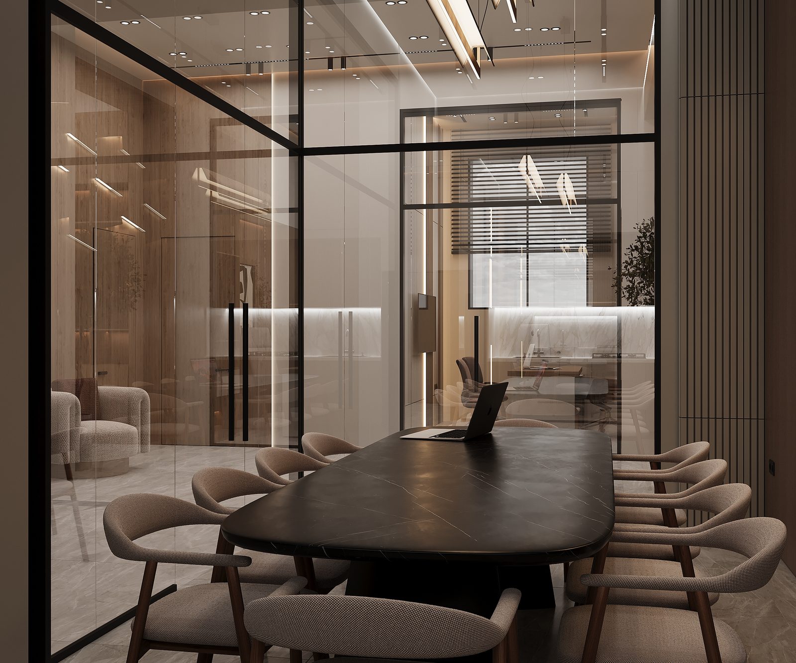 Office interior project — Kitchen. Interior view 2