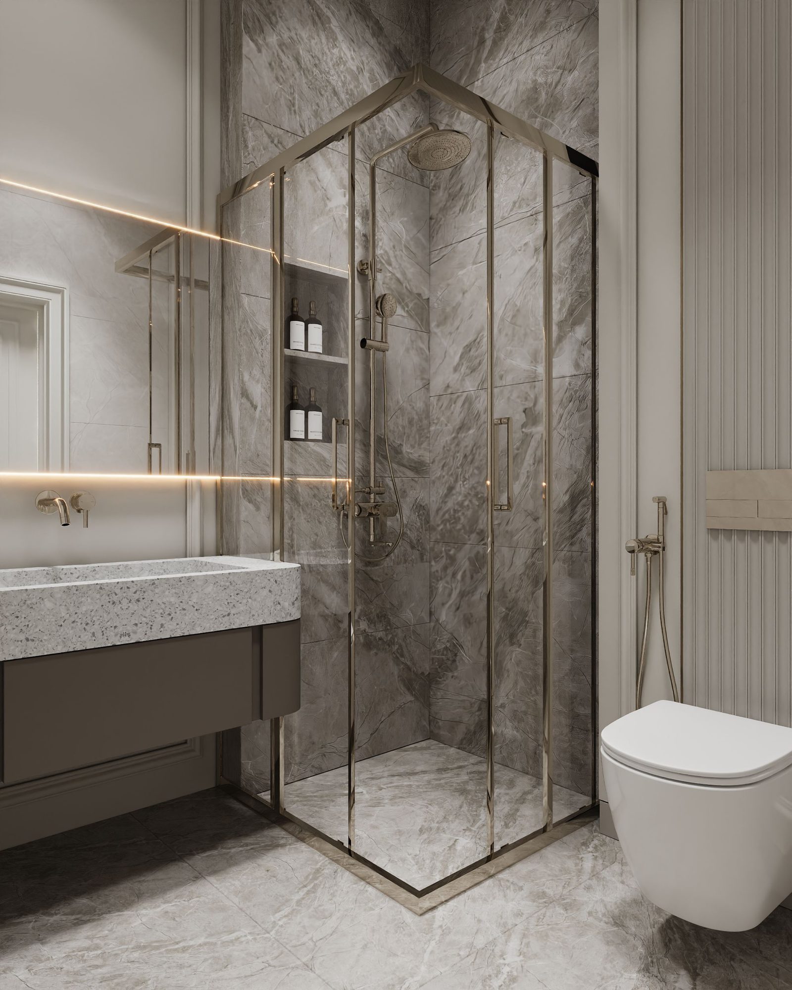 200 m² apartment — soft neoclassical interior — interior view 4